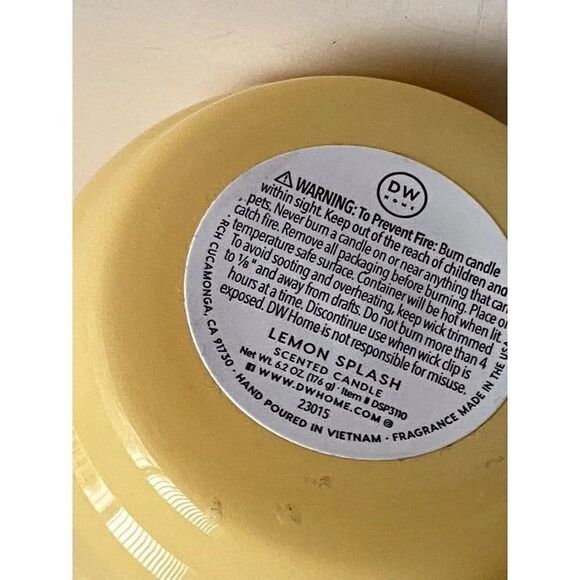 DW Home Lemon Splash Soda Pop Candle 6.2oz Single Wick Richly Scented NEW - Picture 10 of 10